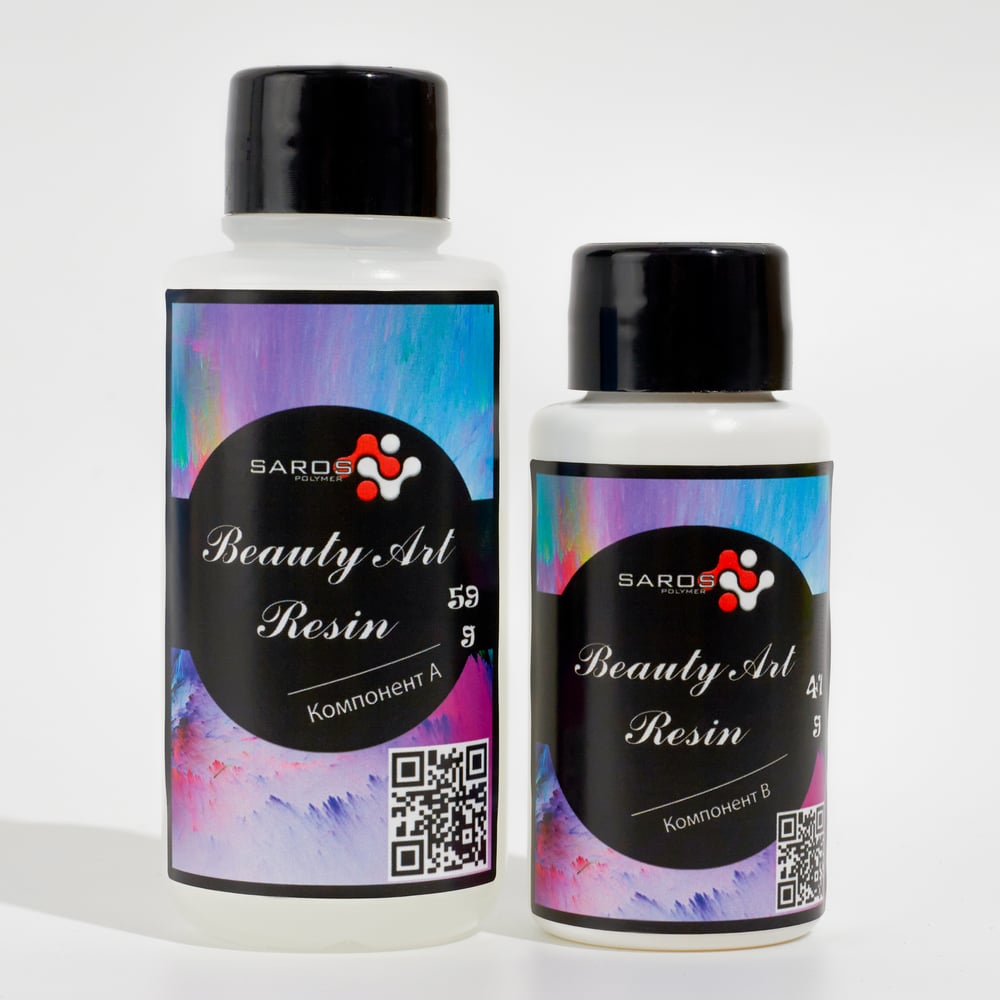 Изображение товара Комплект Saros Polymer Beauty Art Resin 0,1 кг для художественных и ювелирных работ