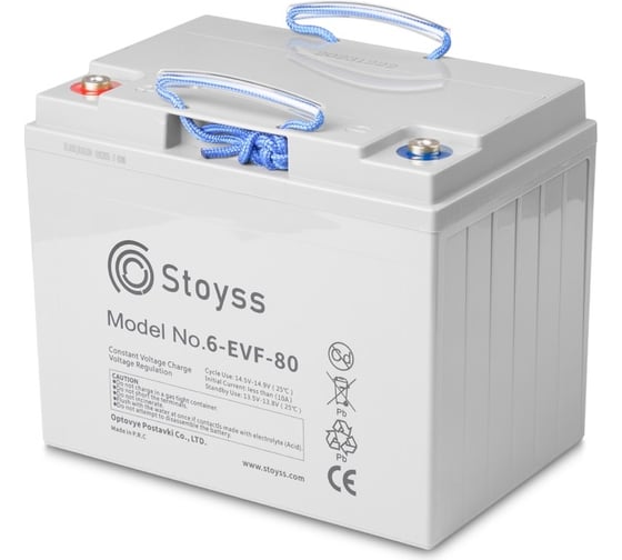 Изображение товара Аккумуляторная батарея STOYSS90998531688  AGM battery 100 Ah (C20) 6-EVF-80