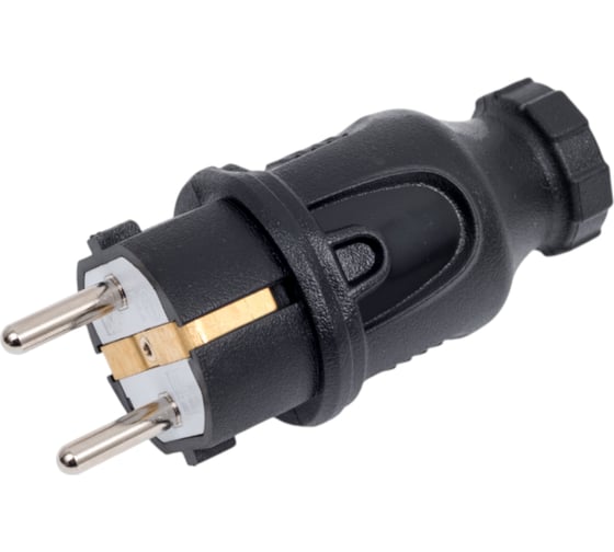 Изображение товара Вилка прямая каучуковая энаргит 2P+E (CEE 7/4,16А, 220V, IP44) CT21