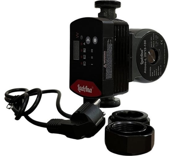 Изображение товара Циркуляционный интеллектуальный насос LadAna Atmos L 25/12-180 (кабель 1 м, евровилка, комплект гаек) 260508007