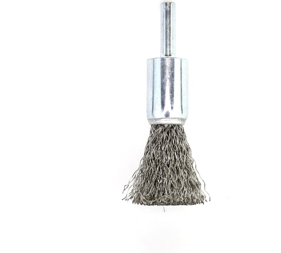 Изображение товара Щетка концевая 17 мм, c хвостовиком 6x17 мм, ворс гофрированная нержавеющая сталь 0.30 мм, до 4500 об/мин (13-116) EuroBrush EB-E17SS