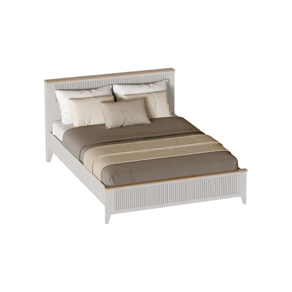 Изображение товара Кровать Мебельград Валенсия 160x200 см Персидский жемчуг/Дуб светлый