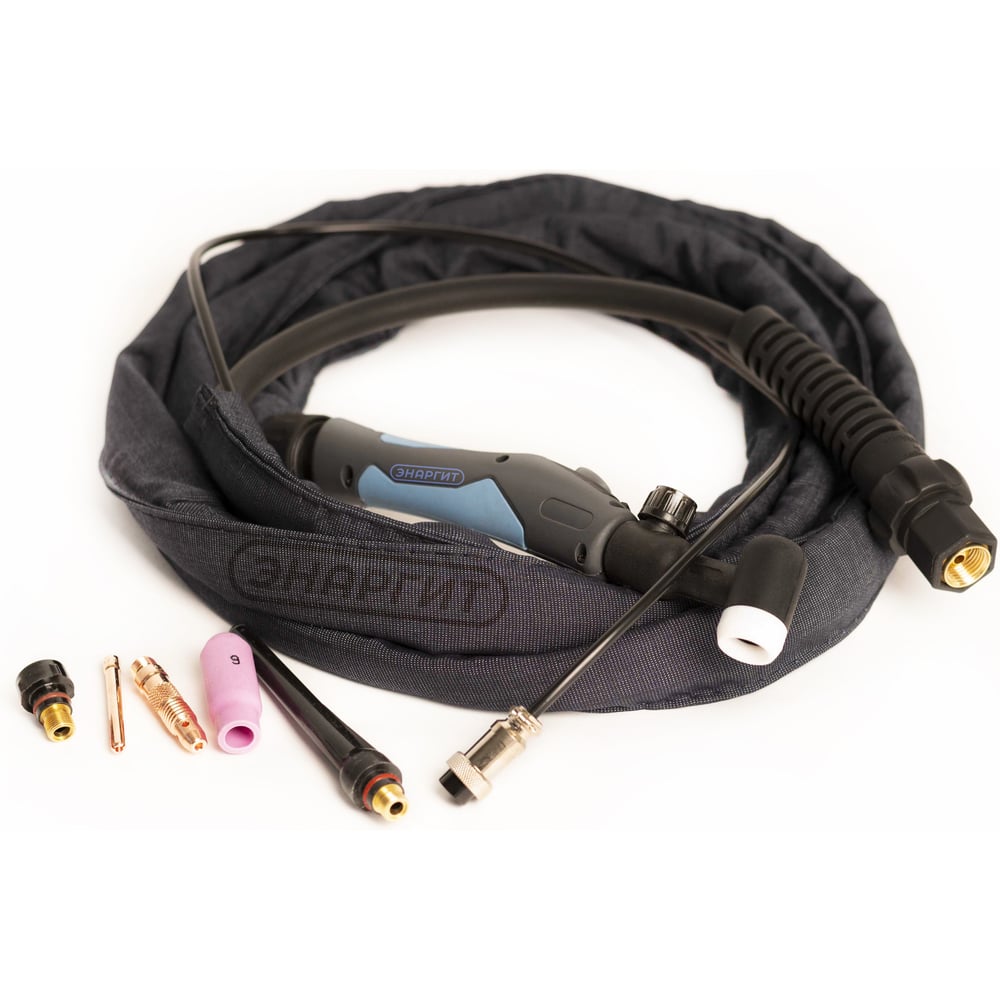 Изображение товара Горелка TIG WP 17 FXV (4 м, M16x1.5+2 pin, воздушное охлаждение, AC120А/DC150A, 0.5-2.4 мм) энаргит WP17FXV-4-M16-2P