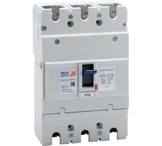 Изображение товара Выключатель автоматический КЭАЗ OptiMat E250L200-УХЛ3 100011
