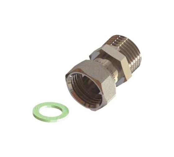 Изображение товара Разъемное соединение TIEMME прямое, с плоской прокладкой 1/2"х1/2" 1500891