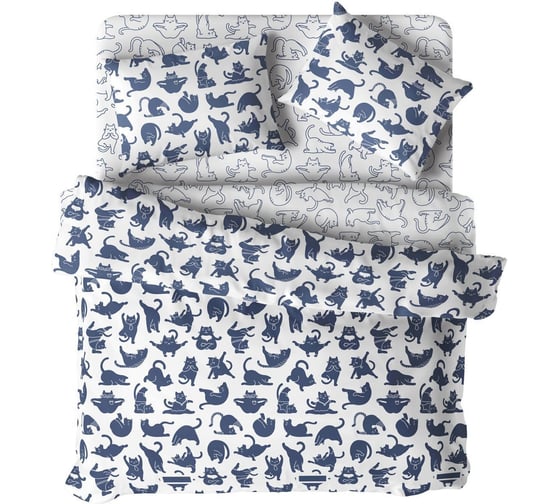 Изображение товара Комплект постельного белья Волшебная Ночь семейный, Yoga cat 790546