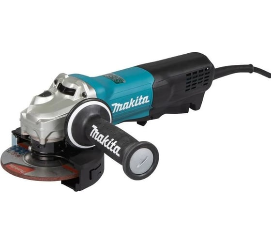 Изображение товара Шлифовальная угловая машина Makita 125 мм, 1900 Вт, 11500 об, SJSII, AFT, защита от непреднамеренного пуска, плавный пуск, поддержание оборотов под нагрузкой, широкая клавиша. GA5095X01