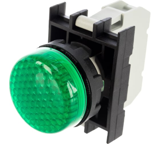 Изображение товара Сигнальная арматура Emas зелёная, с блоком подсветки B9 12-30В AC/DC B090XY