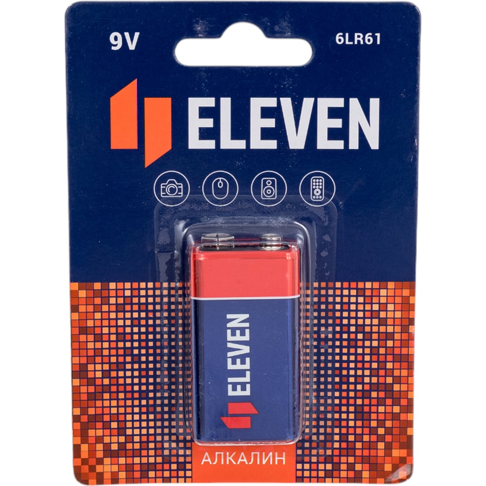 Изображение товара Батарейка MN1604 6LR61 Крона алкалиновая BC1 Eleven 12 шт в блистере