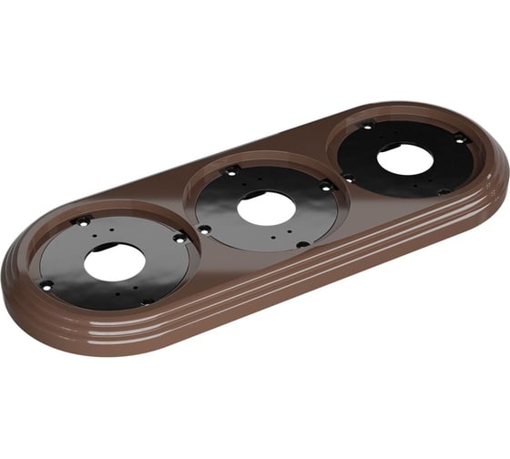 Изображение товара Рамка МЕЗОНИНЪ 3-местная пластиковая, цвет - какао GE30703-70