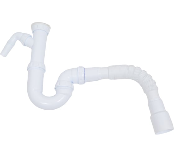 Изображение товара Сифон для мойки прямоточный Unicorn,отвод для стиральной машины, переходник 40x32, гибкое соединение Ø40x40/50, без выпуска 1 1/2" (Ø 40) Y520V