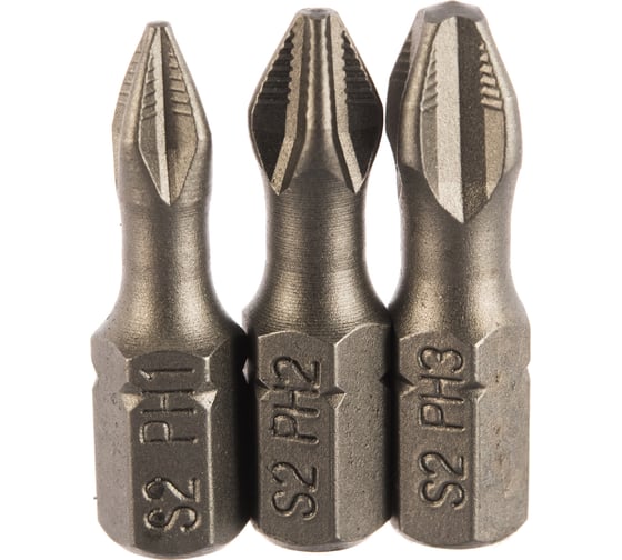 Изображение товара Набор бит №1 (3 шт; 25 мм; PН1/PН2/PН3) Quadro Torsion 490001