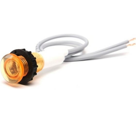 Изображение товара Сигнальная арматура Emas жёлтая 10мм с силиконовым проводом 220В S100LS