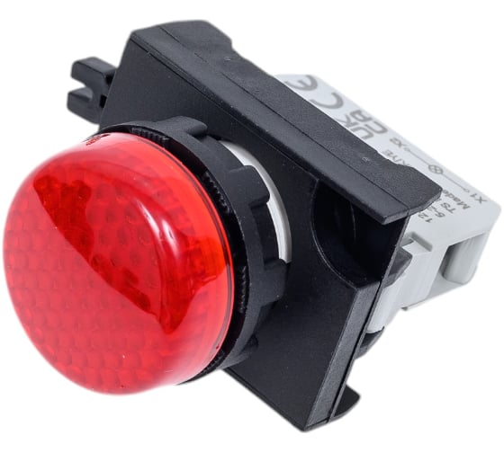 Изображение товара Сигнальная арматура Emas красная, с блоком подсветки CB6 12-30В AC/DC CP060XK