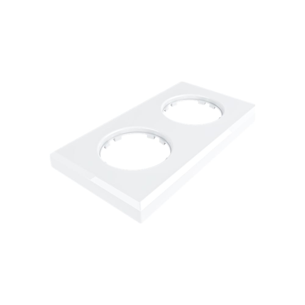 Изображение товара 2х-местная пластиковая рамка Мезонинъ для скрытой установки белая серия ЛАХТА GE35722-01