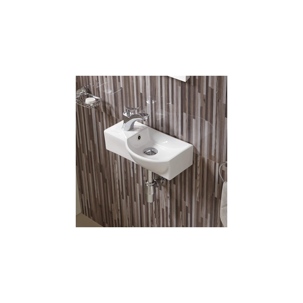 Изображение товара Раковина подвесная Weltwasser WW AISBACH 7940 GL-WT L глянцевая белая, 400x220x120 мм 10000008686