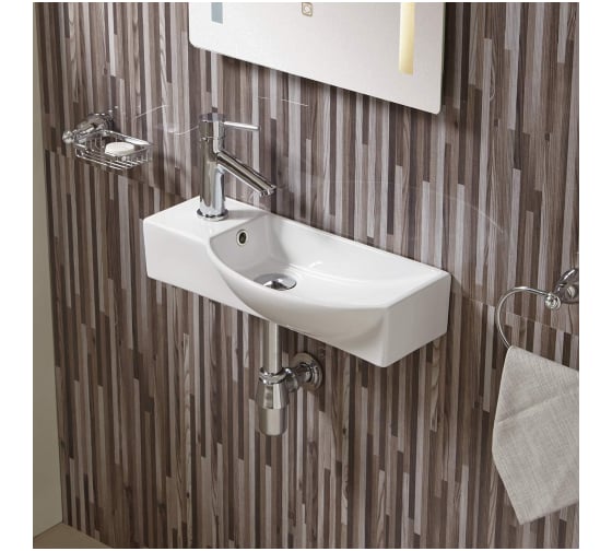 Изображение товара Раковина подвесная Weltwasser WW AISBACH 7945 GL-WT L глянцевая белая 10000008690