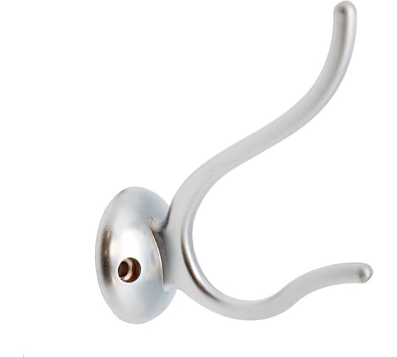 Изображение товара Двухрожковый мебельный крючок Kerron матовый хром KR-0190-SC