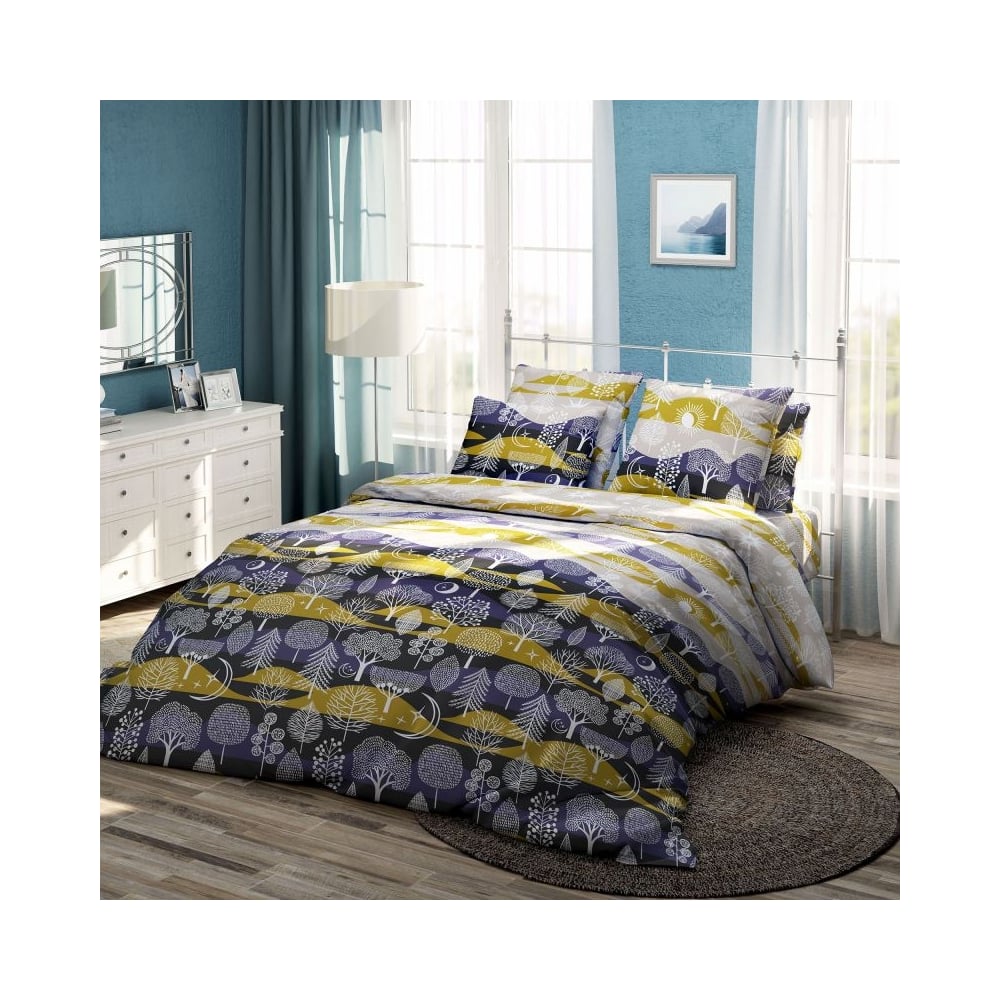 Изображение товара Комплект постельного белья Самойловский Текстиль Семейный День-ночь, 220x240 см