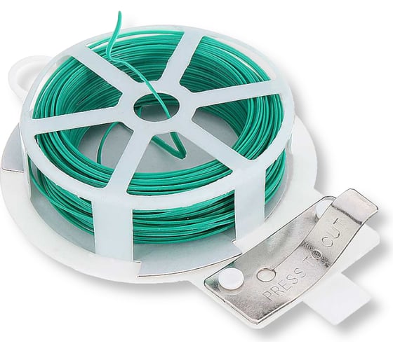 Изображение товара Проволока для подвязки растений на катушке MasterProf металл в ПВХ, 50 м ДС.070766