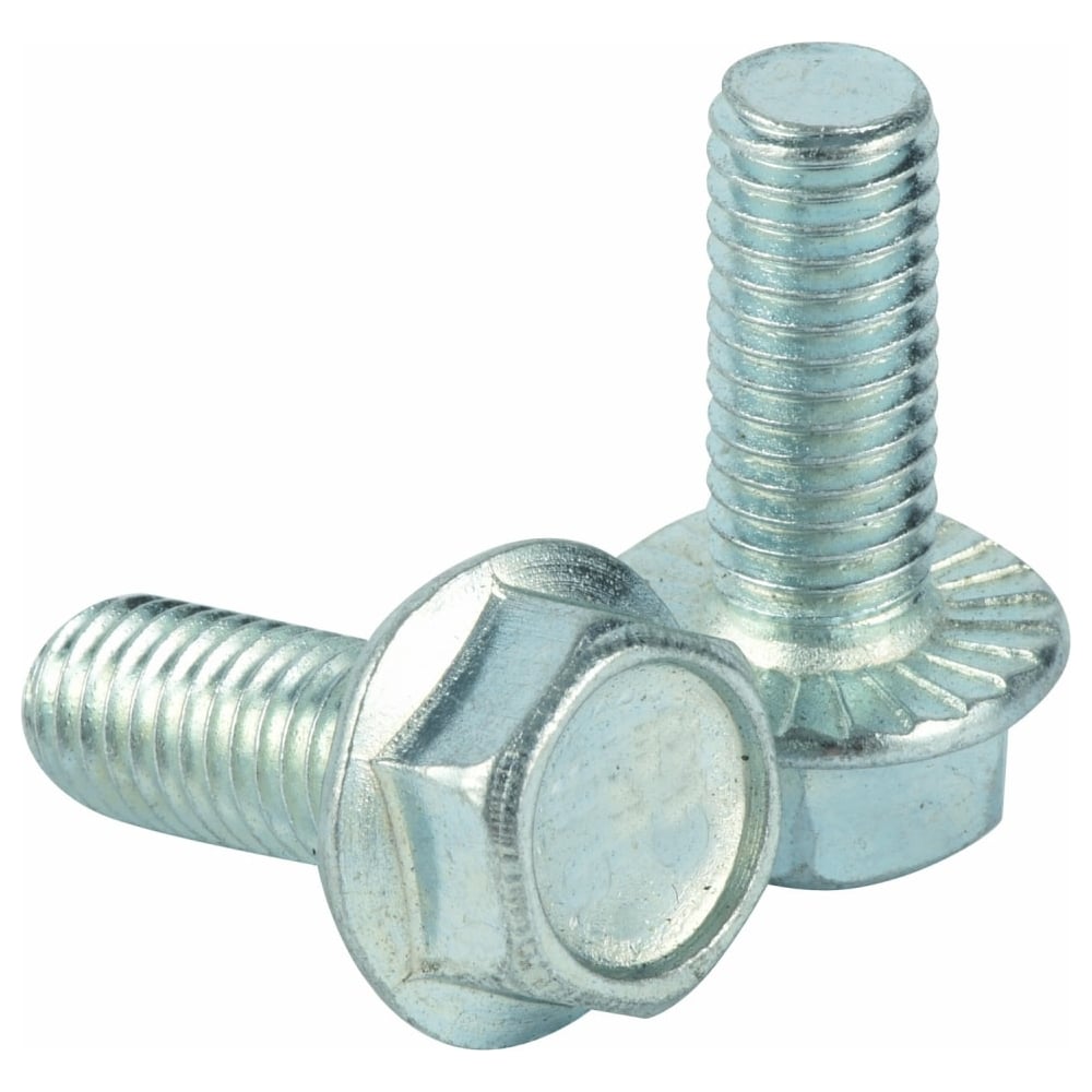 Изображение товара Болт DIN 6921 M12x25 ZN с буртом и стопорными зубьями 10 шт