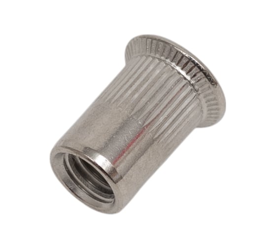 Изображение товара Гайка-заклепка резьбовая Партнер M8 A2 нерж., потайной бортик, рифленая, 50 шт. ФАС SPT 102328 19 50