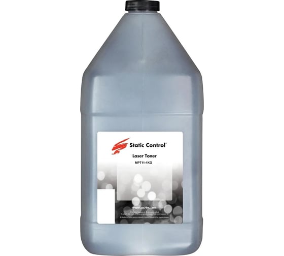 Изображение товара Тонер STATIC CONTROL MPT11-1KG черный флакон 1000 г НР P1005/1505/1606 для принтера 1857341