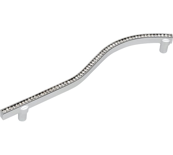 Изображение товара Ручка-скоба с кристаллами KERRON левая, 224мм, Д260 Ш30 В30, хром CRL28-224 LEFT