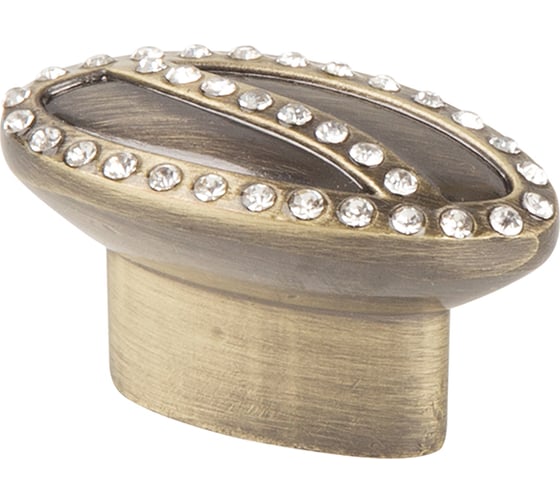 Изображение товара Ручка-кнопка Kerron с кристаллами, бронза CRL09 BA