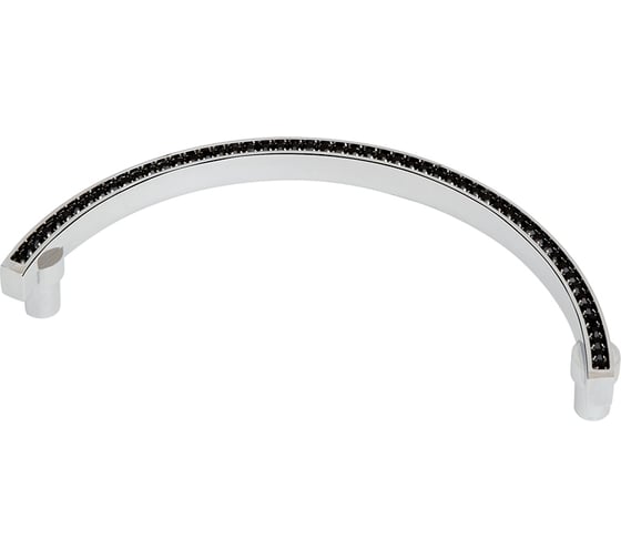 Изображение товара Ручка-скоба с кристаллами KERRON 160мм, Д180 Ш30 В75, хром/черный CRL29-160