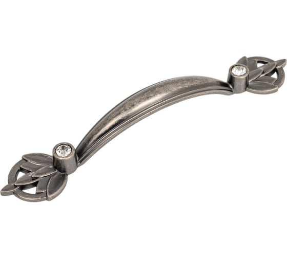 Изображение товара Ручка-скоба с кристаллами KERRON 96 мм, Д160 Ш27 В20, черненый старинный цинк CRL32-96 BAZ