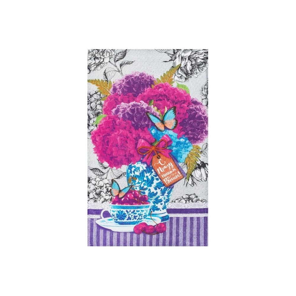 Изображение товара Полотенце Доляна Гортензия 35x60 см 100% хлопок