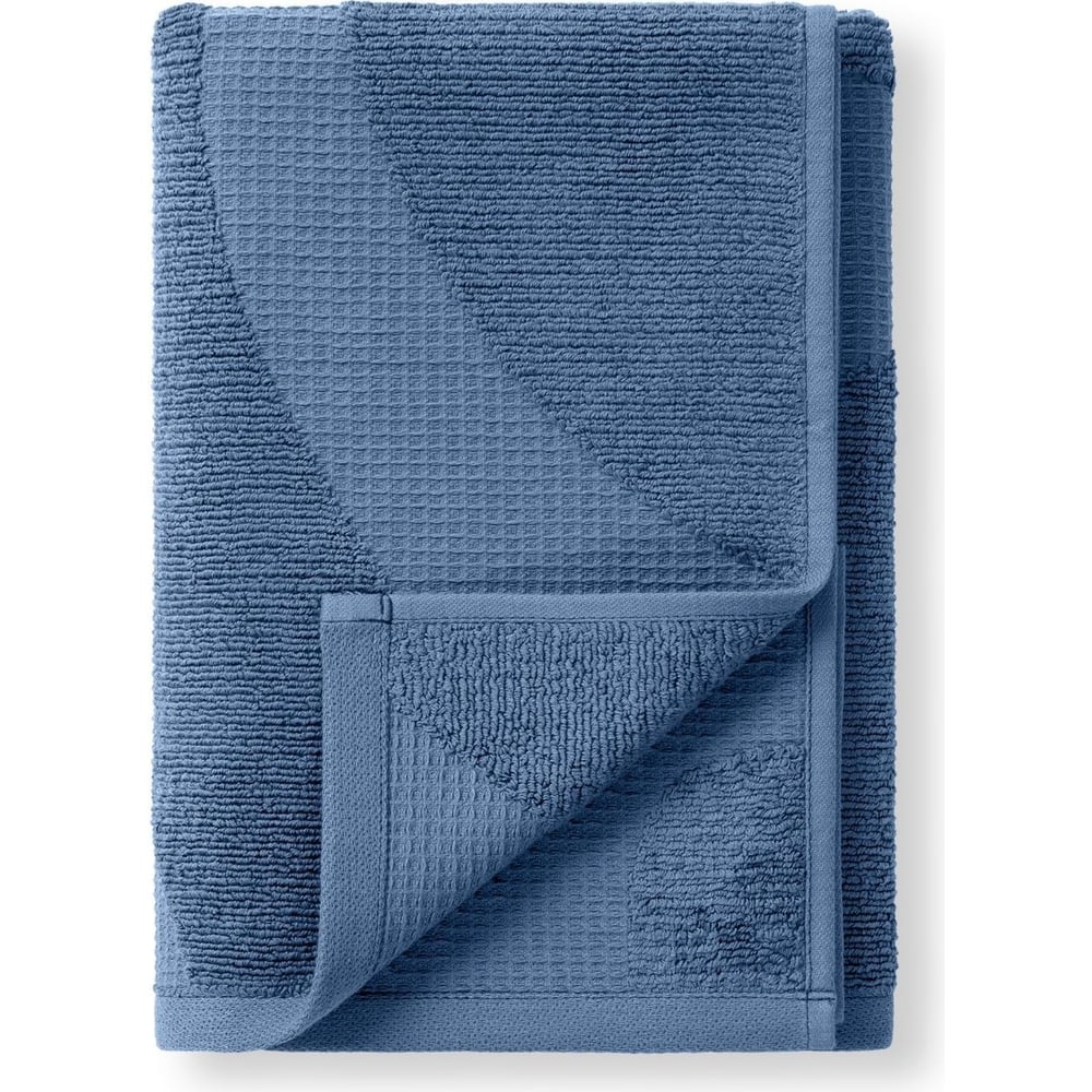 Изображение товара Полотенце Verossa 70х140 Wave Texture из 100% хлопка синее, махра