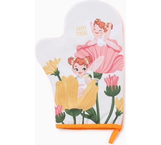 Изображение товара Варежка-прихватка Доляна Весна 20x28 см, 35% хлопок, 65% полиэстер, ватин 250 г/м2 9927479