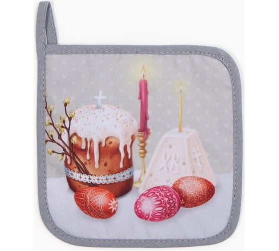 Изображение товара Прихватка Доляна Пасха 17х17 см, 35% хлопок, 65% полиэстер, ватин 250 г/м2 9927510