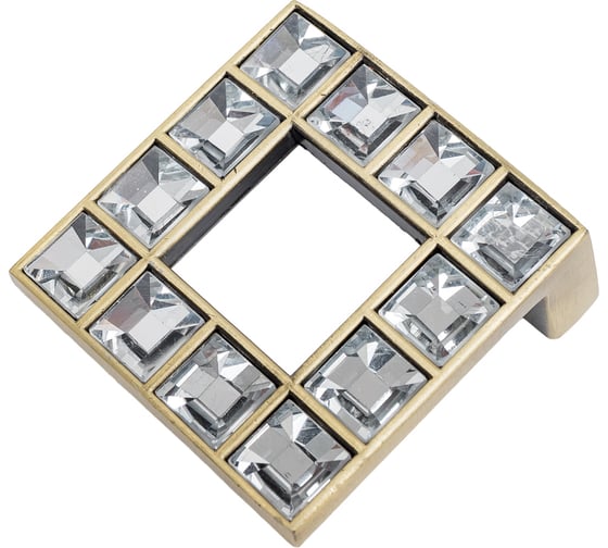 Изображение товара Ручка-кнопка Kerron с кристаллами, 32 мм, хром CRL17