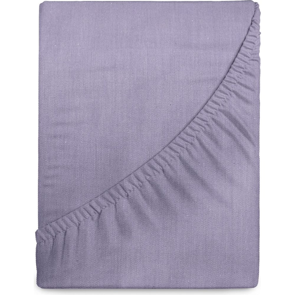 Изображение товара Простыня на резинке Verossa Melange 180х200 см сиреневая без рисунка