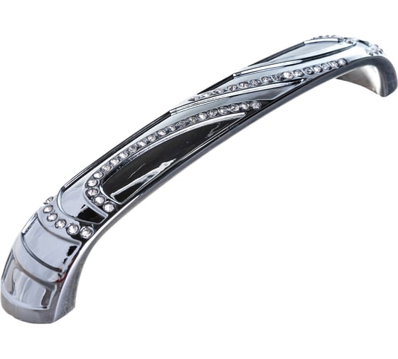 Изображение товара Ручка-скоба Kerron с кристаллами, 128 мм, хром CRL19-128