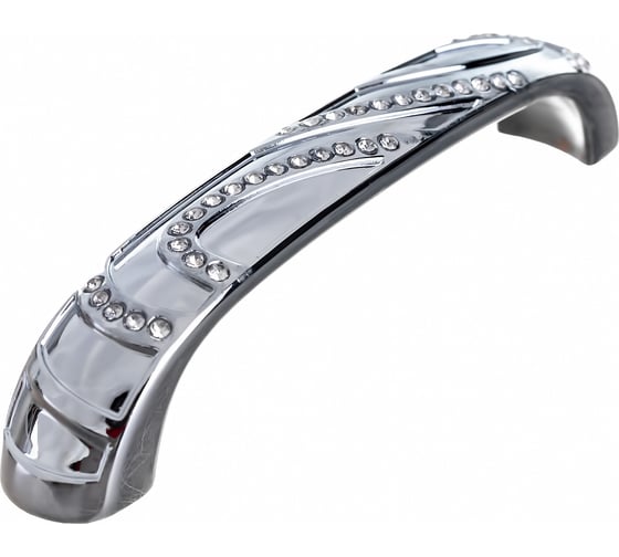 Изображение товара Ручка-скоба с кристаллами KERRON 96 мм, Д117 Ш20 В23, хром CRL19-96