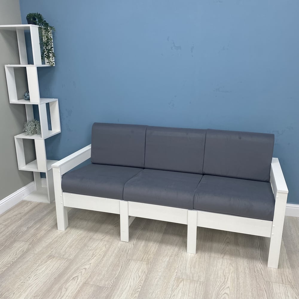 Изображение товара Диван 3-х местный NEW Victoria каркас белый велюр графит К0021