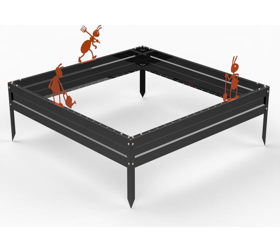 Изображение товара Грядка Металекс Metalex серия KitGarden 1x1 х 0.15 м, черная / 114060