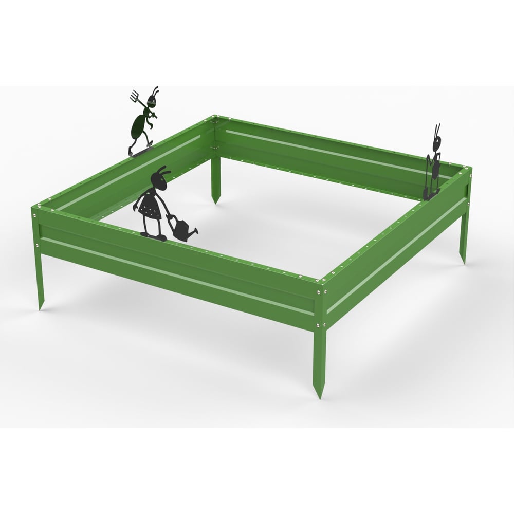 Изображение товара Грядка металлическая Metalex KitGarden 1x1 х 0.15 м оранжевая