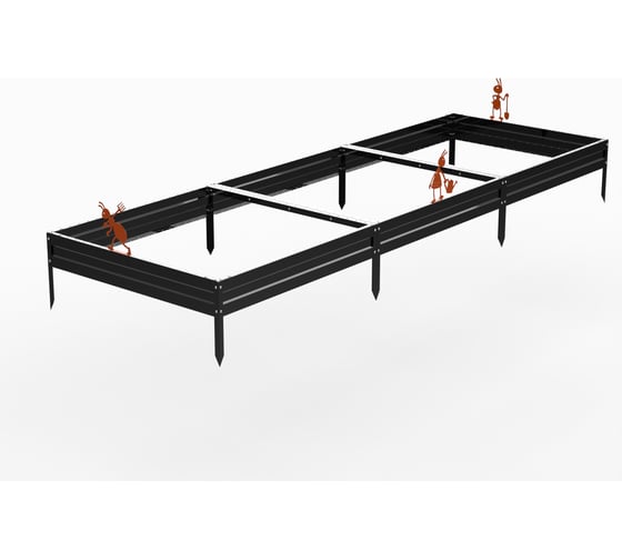 Изображение товара Грядка Металекс Metalex серия KitGarden 3x1 х 0.15 м. Черная / 114020