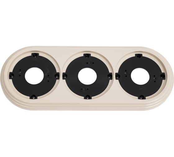 Изображение товара Рамка МЕЗОНИНЪ 3-местная пластиковая, цвет - слоновая кость GE30703-02