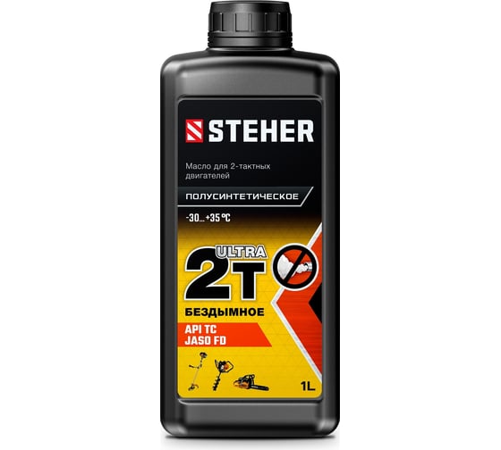 Изображение товара Полусинтетическое масло 2Т-Ultra для 2-тактных двигателей 1 л STEHER 76002-1