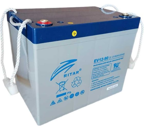 Изображение товара Аккумуляторная батарея АКБ 12В 90Ah/20HR Ritar EV12-90S