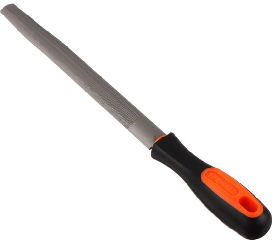 Изображение товара Напильник с пластиковой ручкой ЕРМАК полукруглый 200мм, №2 645-033