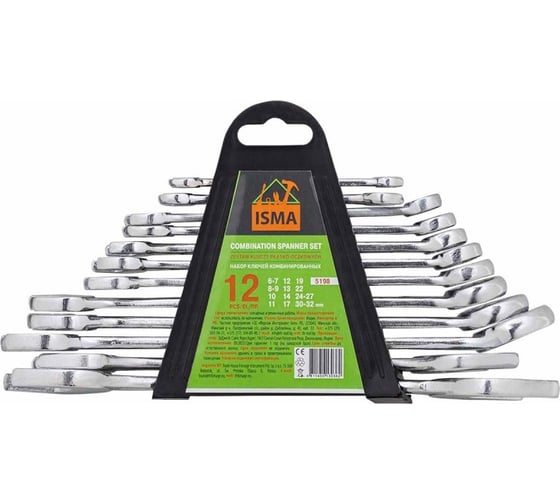 Изображение товара Ключи комбинированные ISMA набор 12пр Isma-5198(58556)