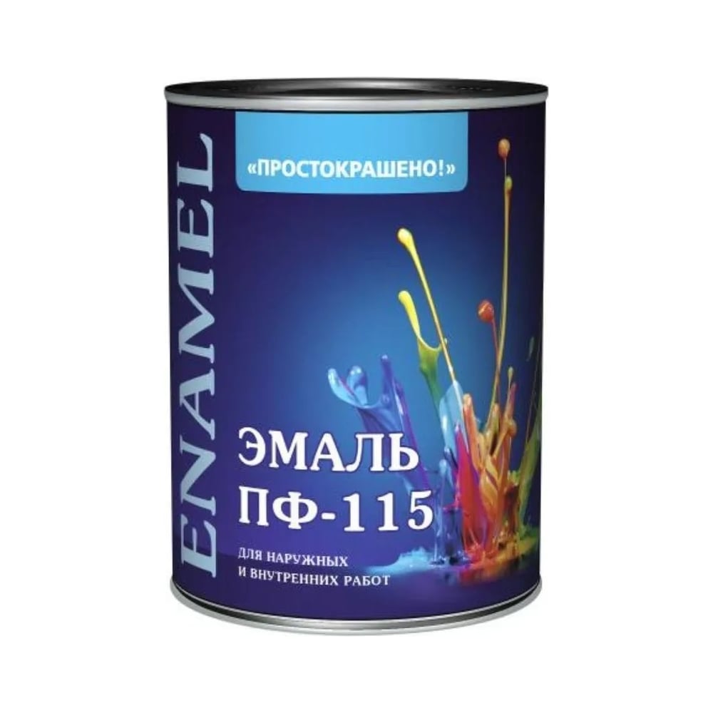 Изображение товара Эмаль Простокрашено ПФ-115 темно-зеленая для внутренних и наружных работ