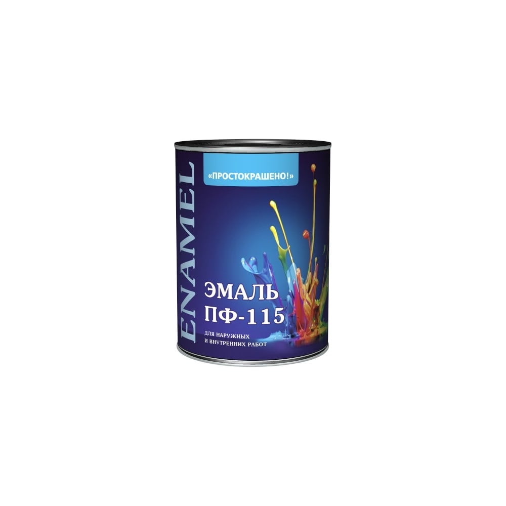 Изображение товара Эмаль Простокрашено! ПФ-115 зелёная 0.8 кг для стен и металла